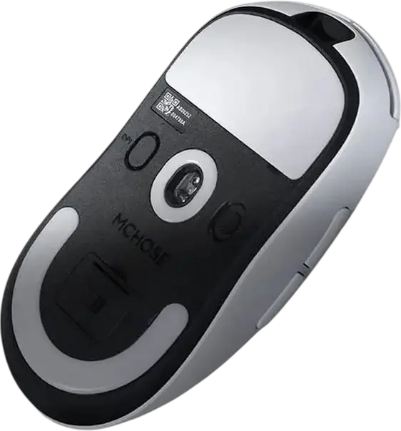 MCHOSE A5 V3 Ultra Tri-Mode Gaming Mouse, White, Bluetooth/USB, Wired/Wireless, PixArt PAW3395 26,000 DPI, 8000Hz Polling Rate, Omron Switches, 56g Lightweight, PTFE Feet, 121.6mm