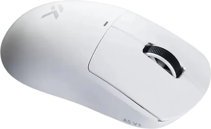 MCHOSE A5 V3 Ultra Tri-Mode Gaming Mouse, White, Bluetooth/USB, Wired/Wireless, PixArt PAW3395 26,000 DPI, 8000Hz Polling Rate, Omron Switches, 56g Lightweight, PTFE Feet, 121.6mm