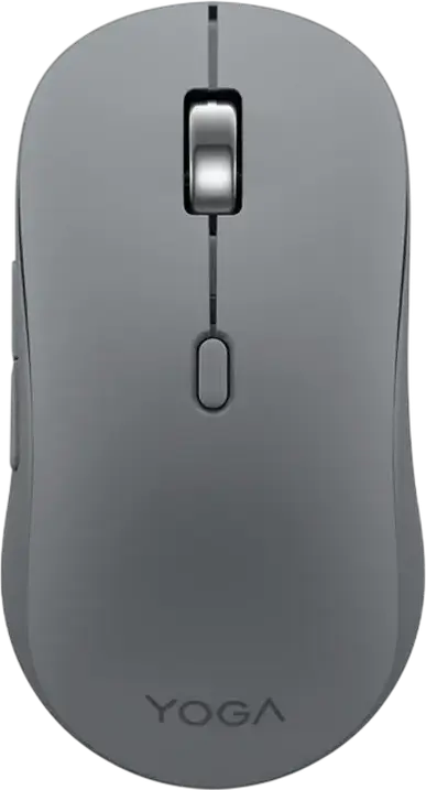 Lenovo Yoga Bluetooth Silent Mouse, Luna Grey, Bluetooth 5.3, Multi-Device Pairing up to 3 Devices, 4000 DPI Optical Sensor, Ergonomic Ambidextrous Design, 6 Buttons