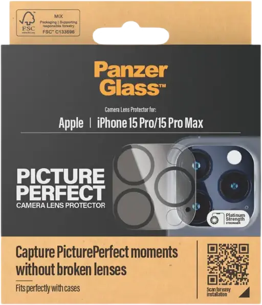 Sticlă de protecție PanzerGlass iPhone 15/15 Plus PicturePerfect, Negru