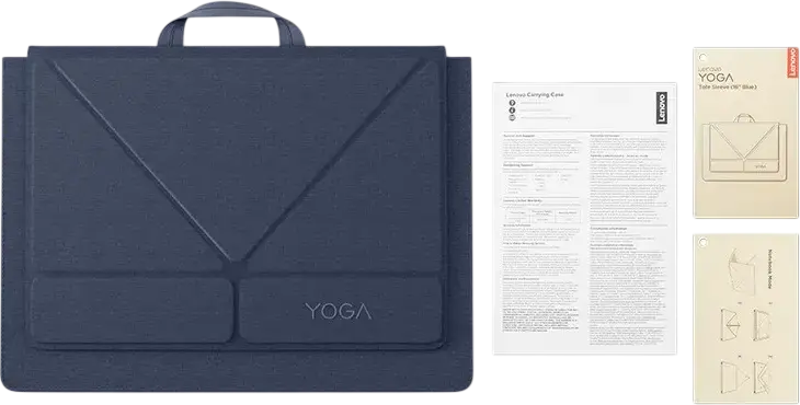 Husa Lenovo Yoga Tote Sleeve GX41U39293 pentru Laptop 16 inch, Poliester Reciclat Rezistent la Apa cu 2 Compartimente, Maner Integrat si Capacitate 16 Inch