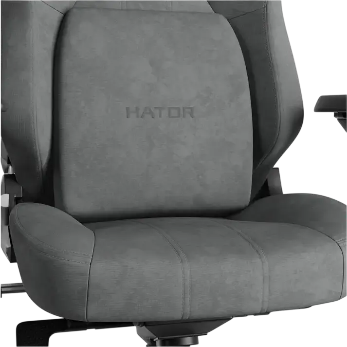 Scaun Gaming HATOR Arc 3 S, Material Velur, Cotieră 4D Reglabilă, Piston Clasa 4, Bază Aluminiu, Înclinare Spătar 170 Grade, Gri, HTC3446S
