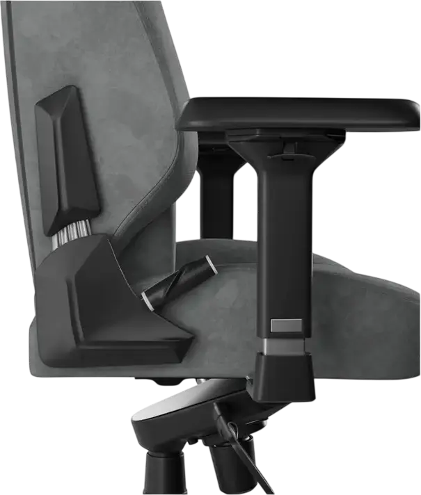 Scaun Gaming HATOR Arc 3 S, Material Velur, Cotieră 4D Reglabilă, Piston Clasa 4, Bază Aluminiu, Înclinare Spătar 170 Grade, Gri, HTC3446S