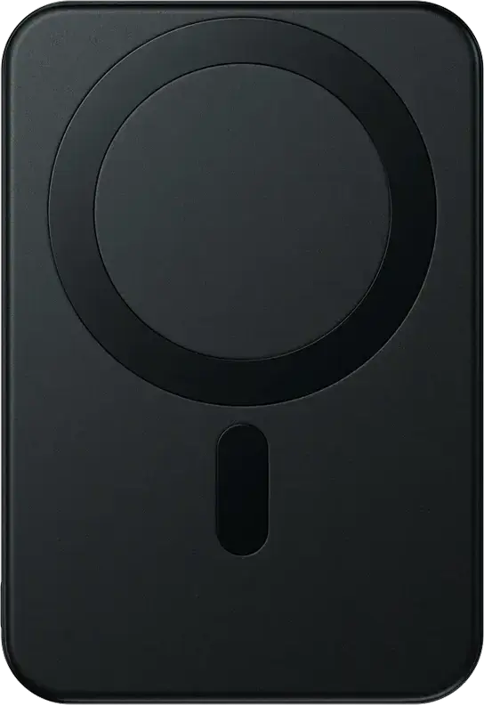 Внешний аккумулятор Satechi OntheGo Power Bank 10K, 10000мАч Qi2 Wireless Magnetic, мощность 15Вт беспроводная/20Вт USB-C, алюминий и экокожа с подставкой, Черный