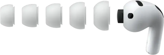 Casca Wireless Apple AirPods Pro 3 Intraaurale cu Chip H2, Anulare Activă a Zgomotului, Audio Adaptiv, Aparat Auditiv, Senzor Ritm Cardiac, Case MagSafe USB-C, Culoare: Alb