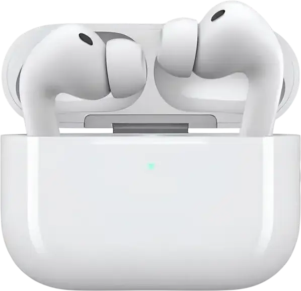 Casca Wireless Apple AirPods Pro 3 Intraaurale cu Chip H2, Anulare Activă a Zgomotului, Audio Adaptiv, Aparat Auditiv, Senzor Ritm Cardiac, Case MagSafe USB-C, Culoare: Alb