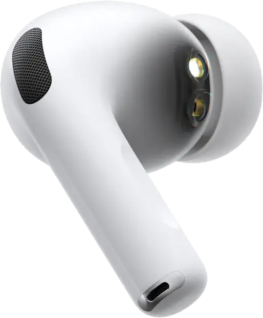 Casca Wireless Apple AirPods Pro 3 Intraaurale cu Chip H2, Anulare Activă a Zgomotului, Audio Adaptiv, Aparat Auditiv, Senzor Ritm Cardiac, Case MagSafe USB-C, Culoare: Alb