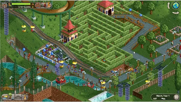 RollerCoaster Tycoon Classic for Nintendo Switch - Strategy Simulation Game Cartridge by Atari, Includes RCT 1 & 2 with Toolkit, Wacky Worlds and Time Twister Expansions