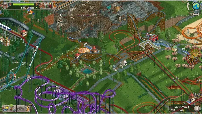 RollerCoaster Tycoon Classic for Nintendo Switch - Strategy Simulation Game Cartridge by Atari, Includes RCT 1 & 2 with Toolkit, Wacky Worlds and Time Twister Expansions
