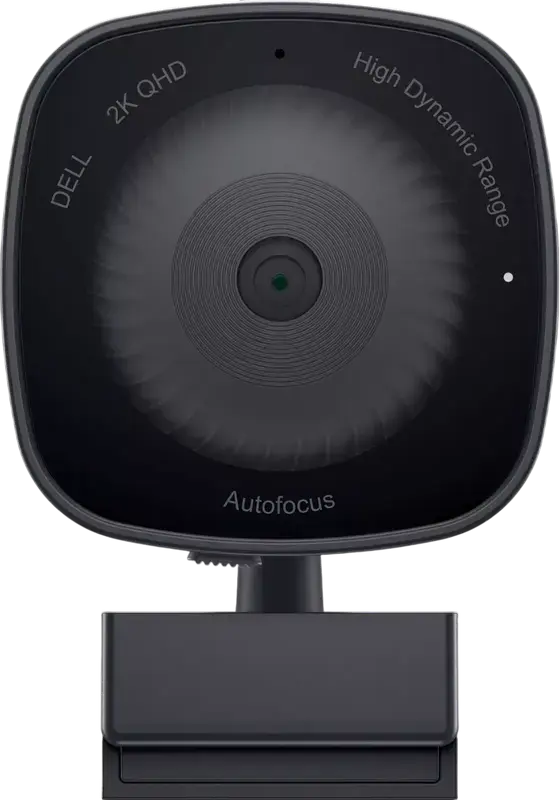 Dell WB3023 2K QHD Webcam, 2560 x 1440 Resolution, Sony Sensor, Autofocus, 78° FOV, HDR, Integrated Privacy Shutter, USB-A, Color: Black