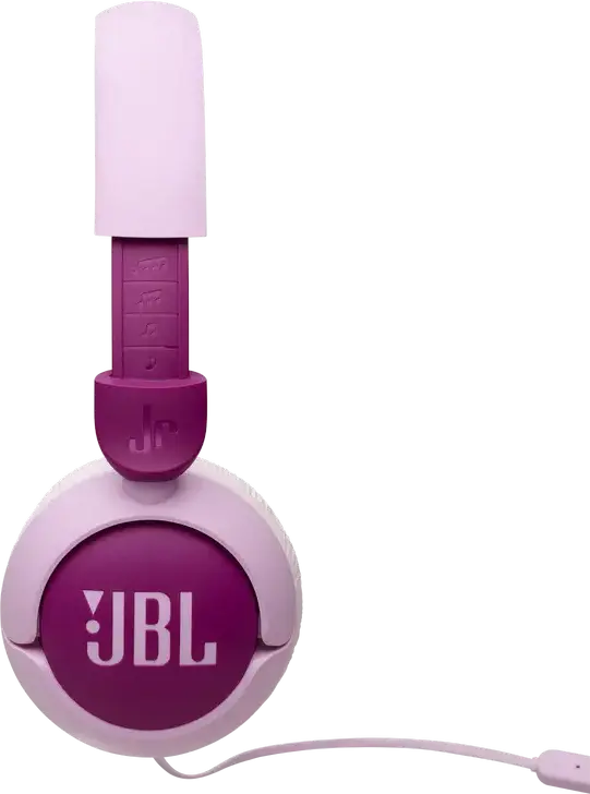 JBL Junior 320 (JR320) Wired On-Ear Headphones for Kids, 1m Cable, 32mm Dynamic Drivers, 85dB Volume Limit, Built-in Mic, Foldable Design, 3.5mm Jack