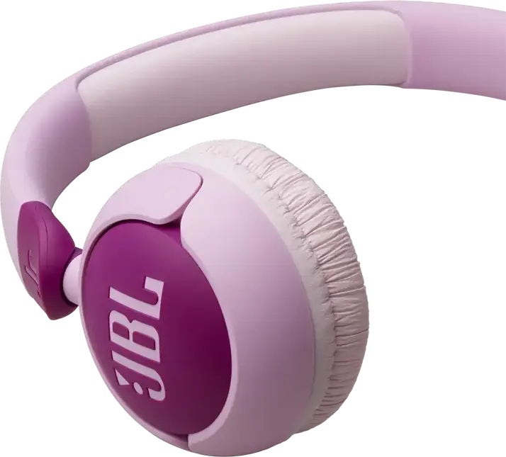 JBL Junior 320 (JR320) Wired On-Ear Headphones for Kids, 1m Cable, 32mm Dynamic Drivers, 85dB Volume Limit, Built-in Mic, Foldable Design, 3.5mm Jack