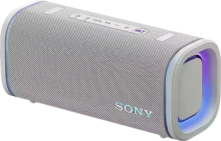 Sony ULT Field 5 Portable Bluetooth Speaker, Off-White, ULT POWER SOUND, Waterproof Dustproof Rustproof, 2-Way System with Passive Radiator, 360 Party Light, Shoulder Strap