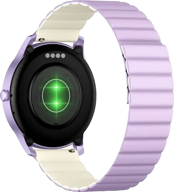 Kieslect Lora Women's Smartwatch, Violet, 3D Semi-AMOLED Round Display, Aluminum Alloy Case, Bluetooth Calling, IP68 Waterproof, Heart Rate, 70+ Sports Modes