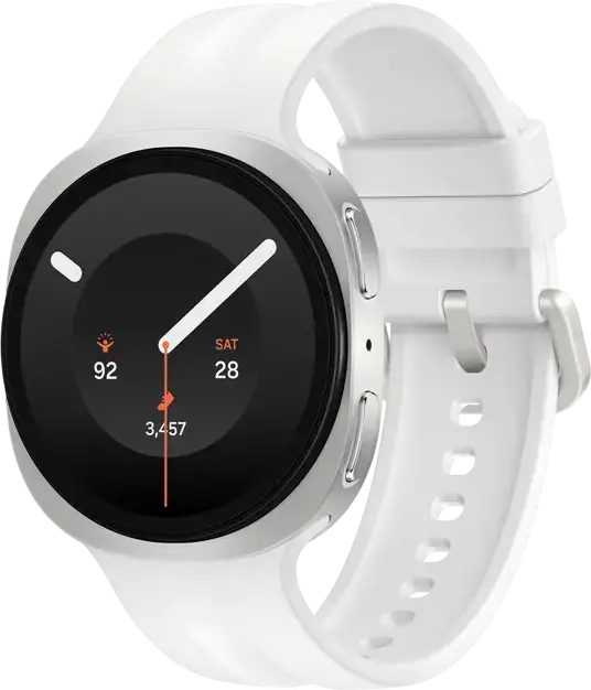 Smartwatch Samsung Galaxy Watch 9 SM-L340 40mm, Snapdragon SW6100 Wear Elite, 2GB RAM, 32GB, Super AMOLED Cristal Safir, IP68, ECG, Presiune Arterială, Bej