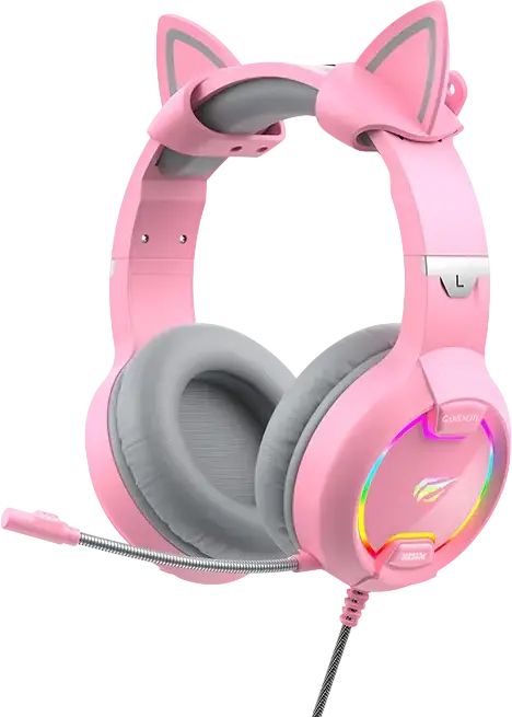 Casca Gaming Havit Gamenote H2233d, Căști Over-Ear cu RGB și Urechi de Pisică Demontabile, Difuzoare 50mm, Microfon Omnidirecțional, Jack 3.5mm și USB pentru PC, Mac, PS4, Xbox