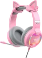 Casca Gaming Havit Gamenote H2233d, Căști Over-Ear cu RGB și Urechi de Pisică Demontabile, Difuzoare 50mm, Microfon Omnidirecțional, Jack 3.5mm și USB pentru PC, Mac, PS4, Xbox