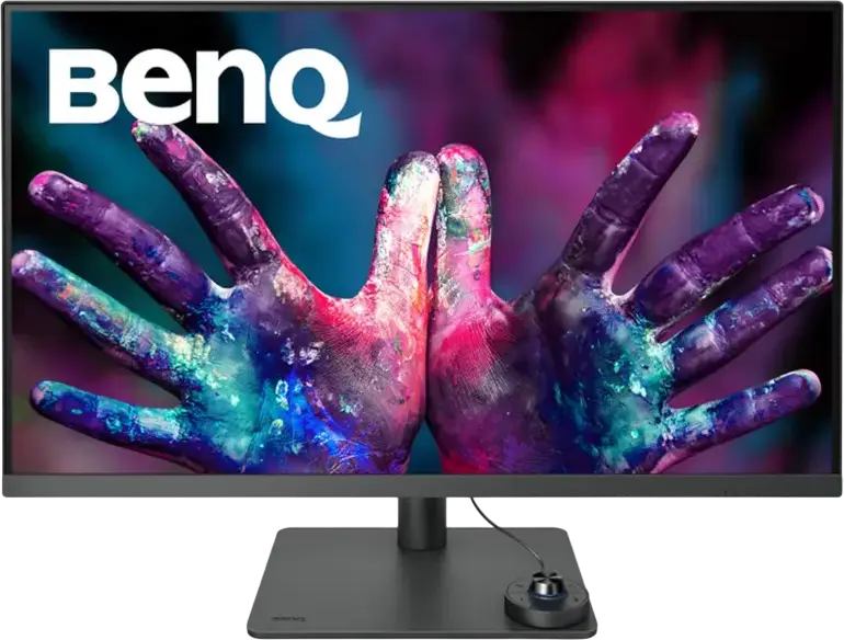 Monitor BenQ PD3205U 31.5 inch 4K UHD IPS, 3840x2160, HDR10, 99% sRGB, USB-C 90W Power Delivery, Switch KVM, Validare Pantone, Stand Ergonomic, Gri