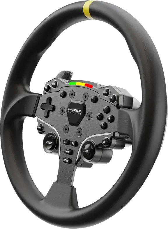 MOZA Wheel Mod for ES Steering Wheel Rim Modification, Compatibility: MOZA ES, Black, Windows Compatible, RS046
