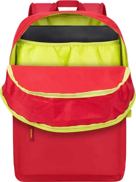 Rucsac Urban Rivacase 5562 Lite, Roșu, Poliester Rezistent la Apă, Compartiment Laptop până la 15.6", Capacitate 24L, Buzunar frontal cu Fermoar, Unisex