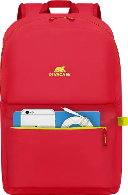 Rucsac Urban Rivacase 5562 Lite, Roșu, Poliester Rezistent la Apă, Compartiment Laptop până la 15.6", Capacitate 24L, Buzunar frontal cu Fermoar, Unisex