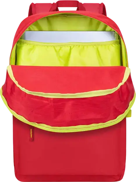 Rucsac Urban Rivacase 5562 Lite, Roșu, Poliester Rezistent la Apă, Compartiment Laptop până la 15.6", Capacitate 24L, Buzunar frontal cu Fermoar, Unisex