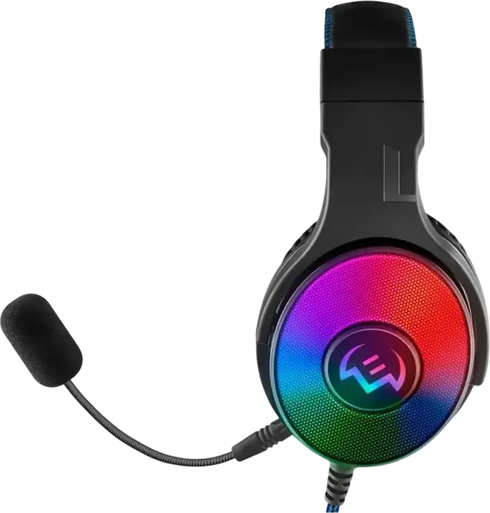 SVEN AP-U1500MV Gaming Headset, 7.1 Virtual Surround Sound, RGB Backlight, 50mm Dynamic Drivers, Detachable Omnidirectional Mic, USB Connection, Black