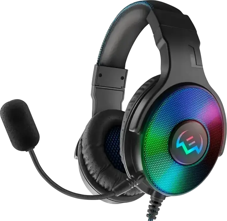 SVEN AP-U1500MV Gaming Headset, 7.1 Virtual Surround Sound, RGB Backlight, 50mm Dynamic Drivers, Detachable Omnidirectional Mic, USB Connection, Black