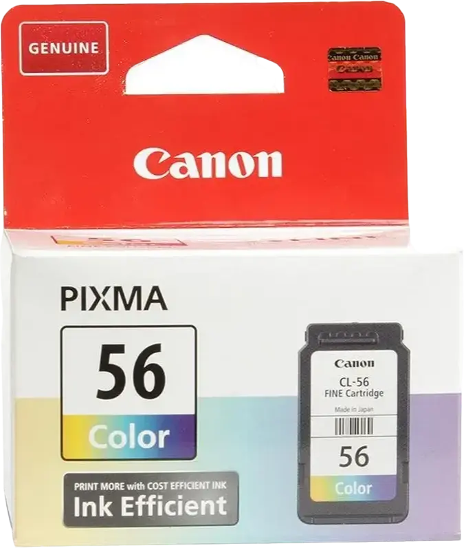 Canon CL-56 Tri-Color Ink Cartridge (1 Pack, Standard Capacity) for PIXMA E404 E464 E484, FINE Pigment-based Inkjet Technology, 12ml Volume, 300 Page Yield