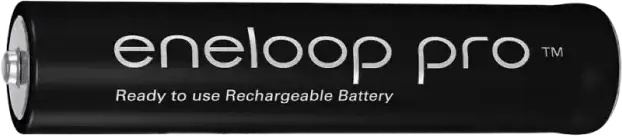 Panasonic eneloop pro BK-4HCDE/2CP AAA Ni-MH Rechargeable Batteries, 2 Pieces, 1.2V 930mAh High Capacity for High Drain Devices, Pre-charged