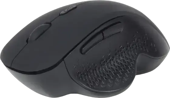 Gembird MUSW-6B-02 Wireless Optical Mouse, Black, 6 Buttons, Adjustable 800/1200/1600 DPI, 2.4 GHz Nano USB Receiver, 10m Range, Ergonomic Design