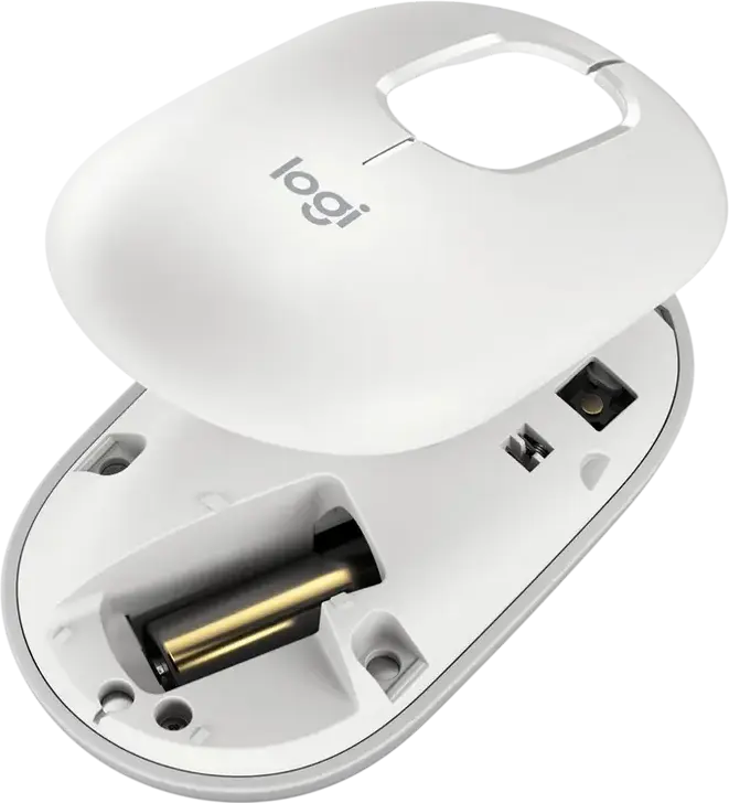 Logitech POP Mouse Wireless Bluetooth Compact Mouse, White, 4000 DPI, Silent Clicks, Dedicated Emoji Button, Ambidextrous Fingertip Grip, 104.8 x 59.4 x 35.2 mm