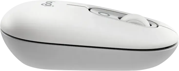 Logitech POP Mouse Wireless Bluetooth Compact Mouse, White, 4000 DPI, Silent Clicks, Dedicated Emoji Button, Ambidextrous Fingertip Grip, 104.8 x 59.4 x 35.2 mm