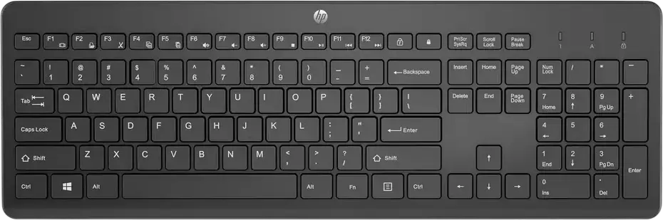 Tastatură HP 230, Fără fir, Negru