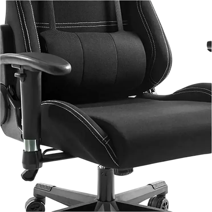 Lumi CH06-14 Gaming Chair, Mesh and Fabric, Breathable Mesh Backrest, 2D Adjustable Armrests, Class 3 Gas Lift, Steel Frame, Max Load 150kg, Recline 150°, Black