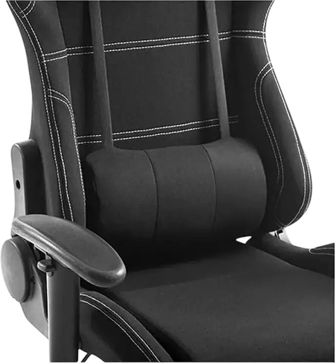Lumi CH06-14 Gaming Chair, Mesh and Fabric, Breathable Mesh Backrest, 2D Adjustable Armrests, Class 3 Gas Lift, Steel Frame, Max Load 150kg, Recline 150°, Black