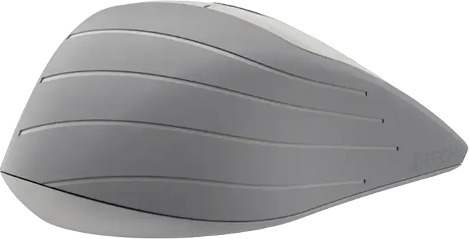 A4Tech Fstyler FG30S Wireless Silent Mouse, White/Grey, 2.4 GHz, Adjustable 1200/1600/2000 DPI, Ergonomic Anti-Slippery Grip, Auto Power Saving, USB Receiver