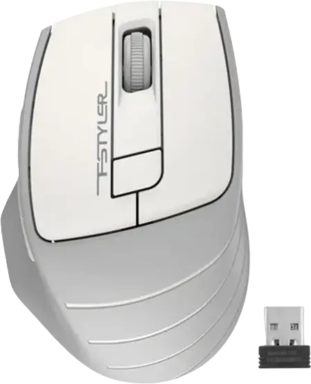 Mouse Wireless A4Tech FG30S, Alb/Gri