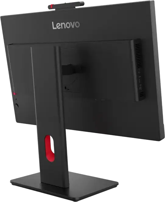 Lenovo ThinkVision T24-4v 23.8" FHD IPS Monitor, 1920x1080, 5MP IR+RGB Webcam Windows Hello, HDMI DP VGA, Height Adjustable Stand, Eclipse Black