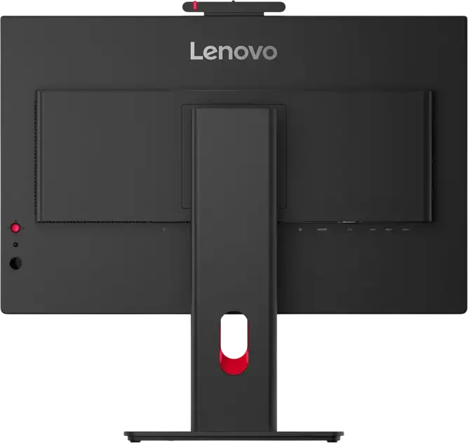 Lenovo ThinkVision T24-4v 23.8" FHD IPS Monitor, 1920x1080, 5MP IR+RGB Webcam Windows Hello, HDMI DP VGA, Height Adjustable Stand, Eclipse Black