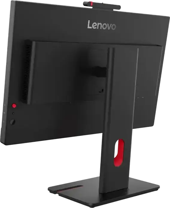 Lenovo ThinkVision T24-4v 23.8" FHD IPS Monitor, 1920x1080, 5MP IR+RGB Webcam Windows Hello, HDMI DP VGA, Height Adjustable Stand, Eclipse Black