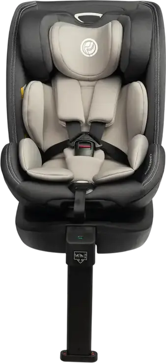 Caretero Fortis i-Size 360 Degree Swivel Car Seat, Antibacterial Polyester, ISOFIX with Stability Leg, ECE R129/02, 40-150 cm / 0-36 kg, 5-Point Harness, Grey
