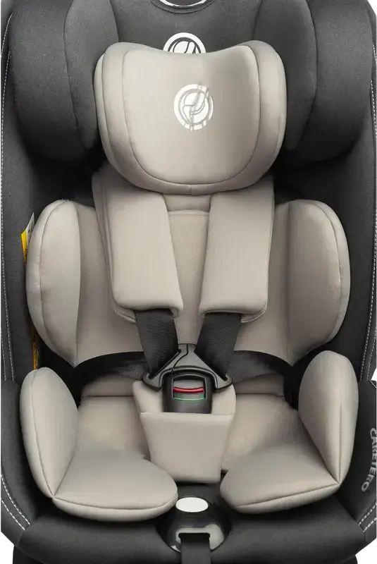 Caretero Fortis i-Size 360 Degree Swivel Car Seat, Antibacterial Polyester, ISOFIX with Stability Leg, ECE R129/02, 40-150 cm / 0-36 kg, 5-Point Harness, Grey