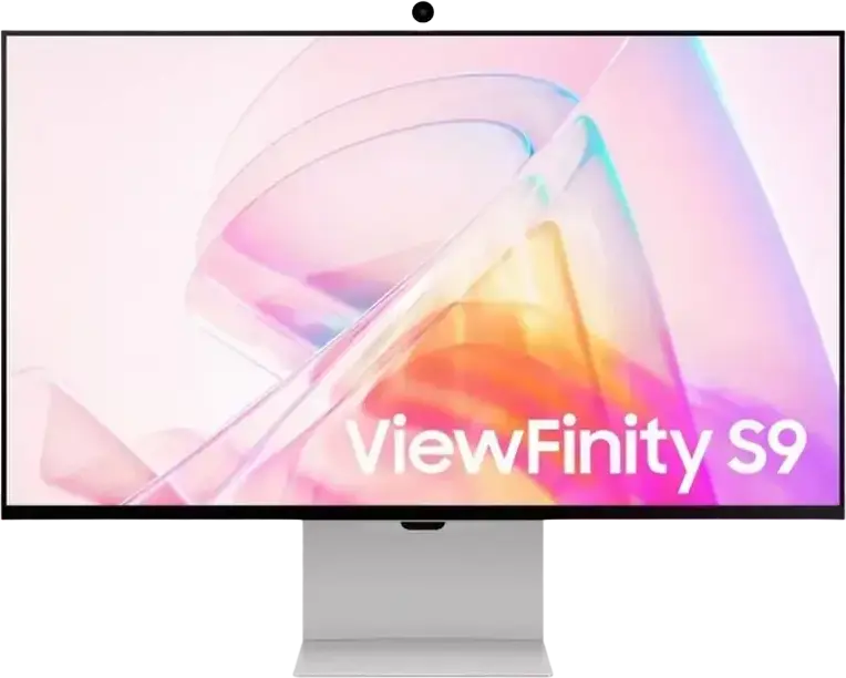 Samsung ViewFinity S9 27" 5K UHD Monitor, 5120 x 2880 IPS Panel, Thunderbolt 4 90W, Integrated Web Camera, Tizen OS, sRGB 100%, DCI-P3 99%, Silver