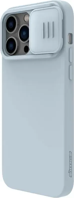 Husa Nillkin CamShield Silky Silicone pentru iPhone 14 Pro, Material Silicon Lichid si PC cu Captusala din Microfibra, Capac Glisant Protectie Camera