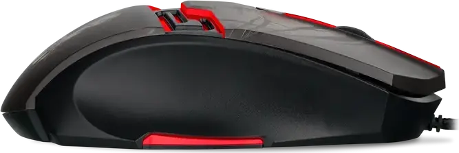 SVEN RX-G805 Wired Optical Gaming Mouse, 500-8000 DPI Adjustable, 6 Programmable Macro Buttons, Dynamic Backlight, Braided Cable, Ergonomic Black
