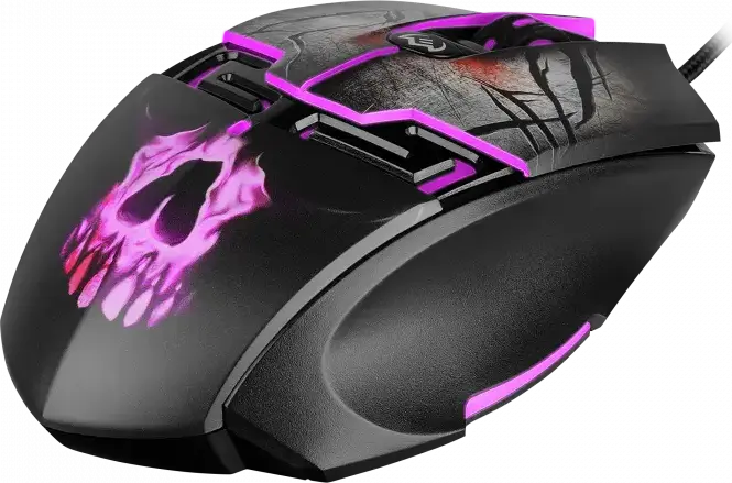 SVEN RX-G805 Wired Optical Gaming Mouse, 500-8000 DPI Adjustable, 6 Programmable Macro Buttons, Dynamic Backlight, Braided Cable, Ergonomic Black