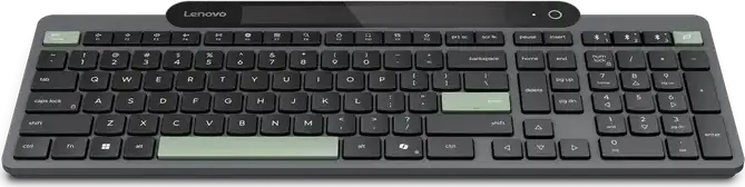 Беспроводная клавиатура Lenovo 4Y41R69504 с самозарядкой Bluetooth, солнечная панель и USB Type-C, мембранные клавиши, черная, 420 x 151 x 16 мм