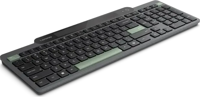 Беспроводная клавиатура Lenovo 4Y41R69504 с самозарядкой Bluetooth, солнечная панель и USB Type-C, мембранные клавиши, черная, 420 x 151 x 16 мм