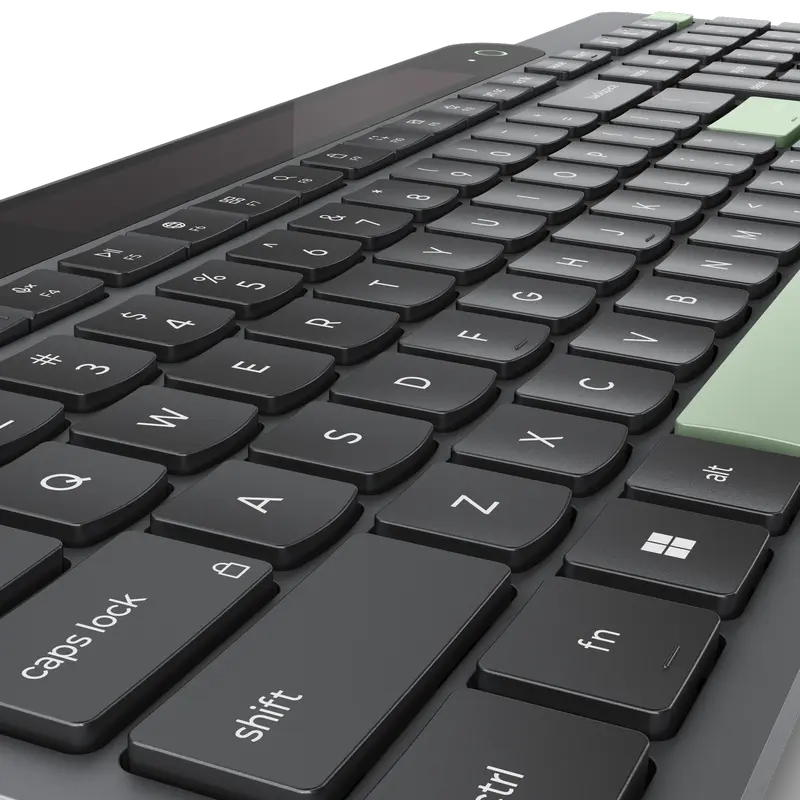 Беспроводная клавиатура Lenovo 4Y41R69504 с самозарядкой Bluetooth, солнечная панель и USB Type-C, мембранные клавиши, черная, 420 x 151 x 16 мм